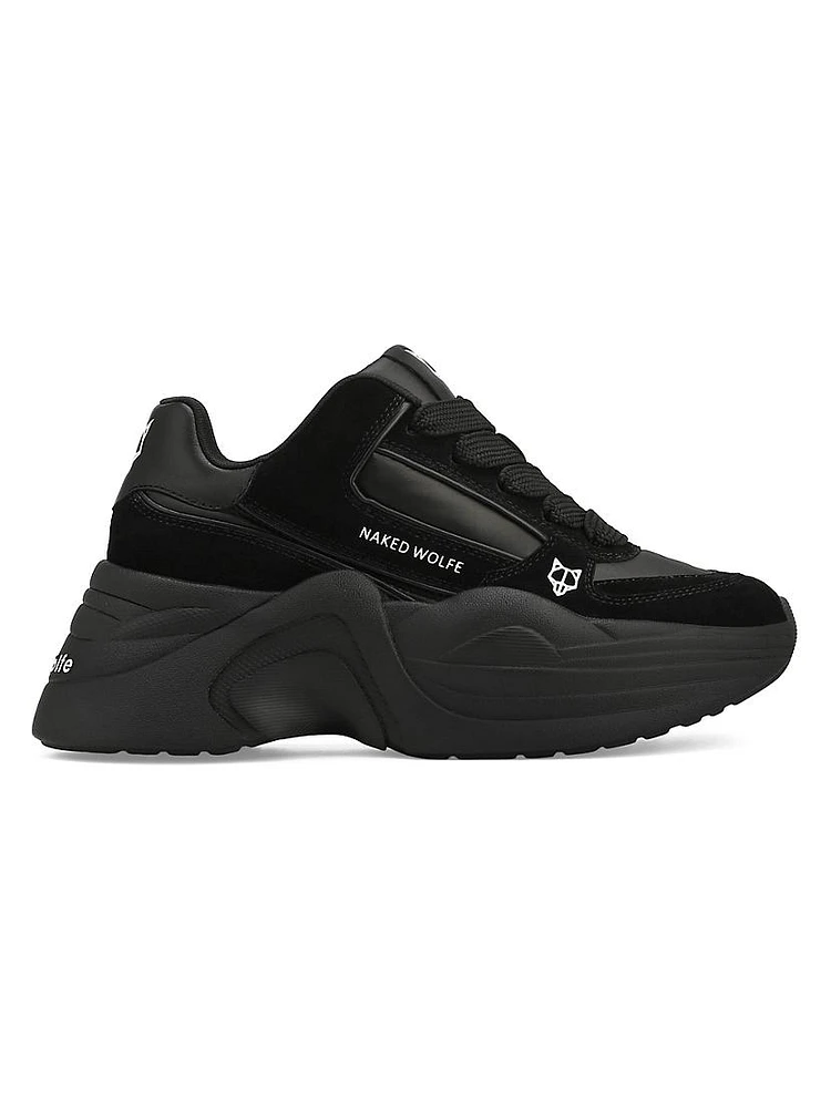 Temple Leather Suede Low Top Sneakers