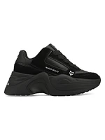 Temple Leather Suede Low Top Sneakers