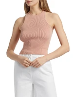 Avery Rib-Knit Racerback Crop Tank