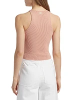 Avery Rib-Knit Racerback Crop Tank