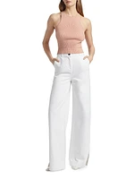Avery Rib-Knit Racerback Crop Tank
