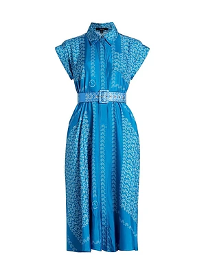 Serena Floral Belted Shirtdress