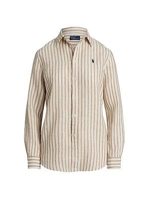 Classic-Fit Striped Linen Shirt