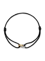 Sculpted Cable Linked Cord Bracelet