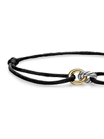 Sculpted Cable Linked Cord Bracelet