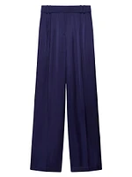 Satin Pleated Trousers