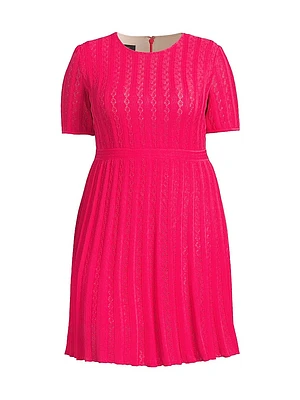 Plus Pointelle-Knit Dress