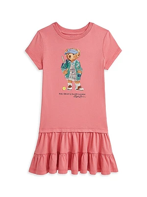 Little Girl's & Polo Bear T-Shirt Dress