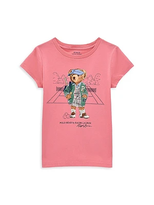 Little Girl's & Polo Bear T-Shirt