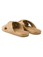 Raffia Crisscross Slides