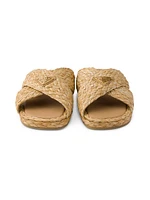 Raffia Crisscross Slides