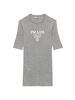 Silk Crewneck Sweater with Logo