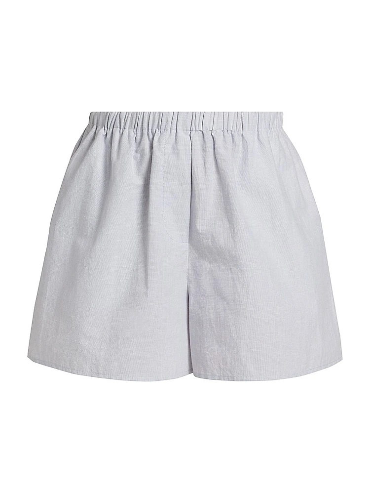 Jana Oversized Linen-Cotton Shorts