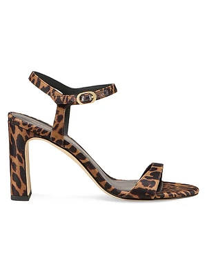 Babette 85MM Leopard Block-Heel Sandals