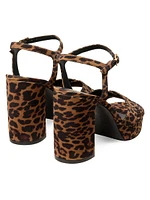 Dayna 90MM Leopard Print Platform Sandals