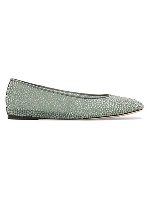 Mesh Ballerinas with Rhinestones