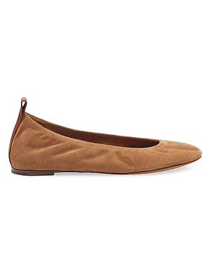 The Suede Ballerina Flats