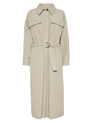 Water Resistant Techno Cotton Trench Coat