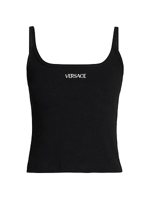 Rib-Knit Stretch Cotton Tank