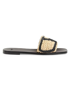 Viva Superstar Slide Sandals Raffia
