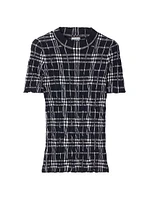 Check Wool-Blend Top