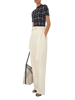 Check Wool-Blend Top