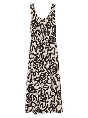 Akari Printed Midi-Dress