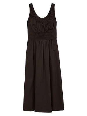 Anouk Cotton Smocked Midi-Dress