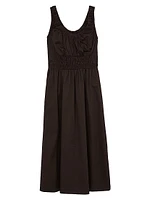 Anouk Cotton Smocked Midi-Dress