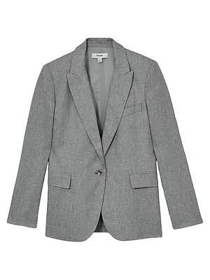 Willow Single-Breasted Linen-Blend Blazer
