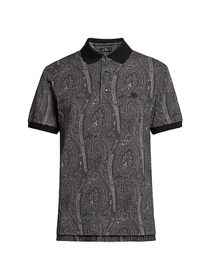 Paisley Cotton Polo Top