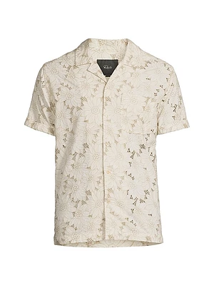 Tyler Floral Embroidered Short-Sleeve Shirt