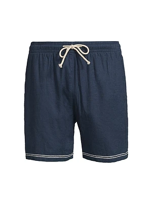 Hudson Linen-Blend Shorts