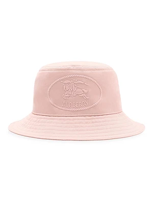 Embroidered Logo Cotton Bucket Hat