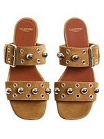 Nellcôte Crust Leather Slide Sandals