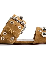 Nellcôte Crust Leather Slide Sandals