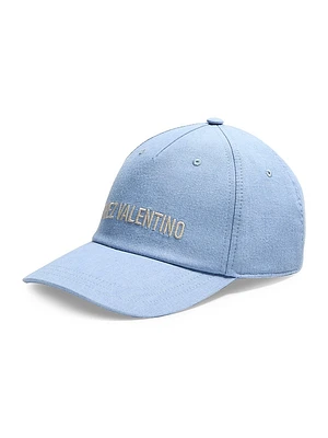 Chez Denim Baseball Cap with Embroidery