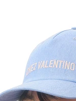 Chez Denim Baseball Cap with Embroidery