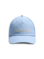 Chez Denim Baseball Cap with Embroidery