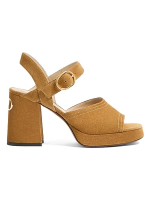 Fawcette Platform Crust Leather 100MM Sandals