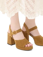 Fawcette Platform Crust Leather 100MM Sandals