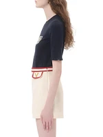 Embroidered Wool Top