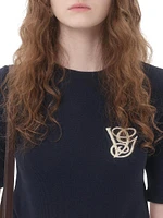 Embroidered Wool Top
