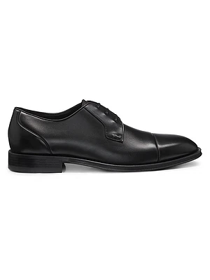 Cap-Toe Derby Shoes Leather
