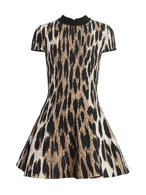 Leopard Fit & Flare Minidress