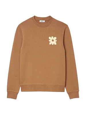 Sweatshirt with Flower Patch