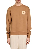 Sweatshirt with Flower Patch