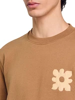 Sweatshirt with Flower Patch