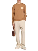 Sweatshirt with Flower Patch