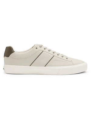 Faux-Leather Trainer Sneakers